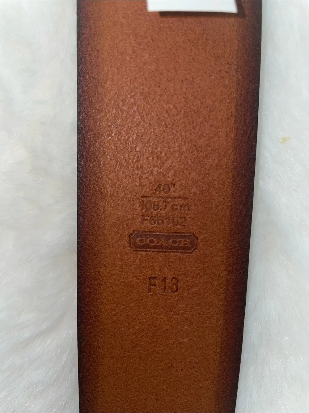 Coach Men's Brown Leather Belt with Silver Buckle